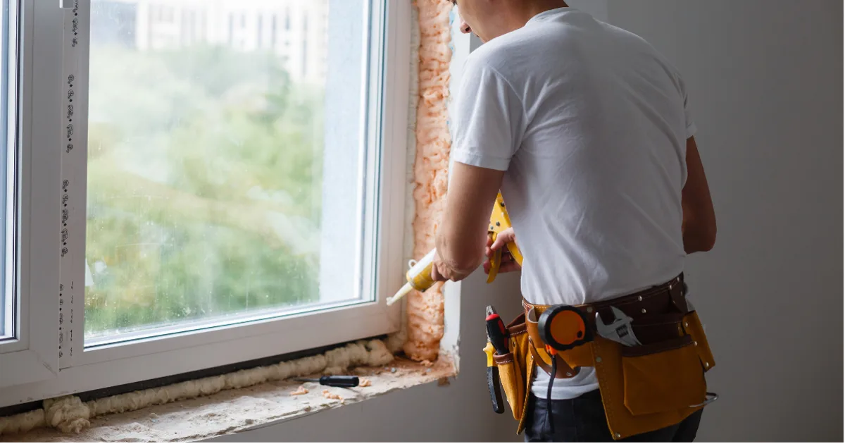 Neue Fenster an einem Wohngebäude