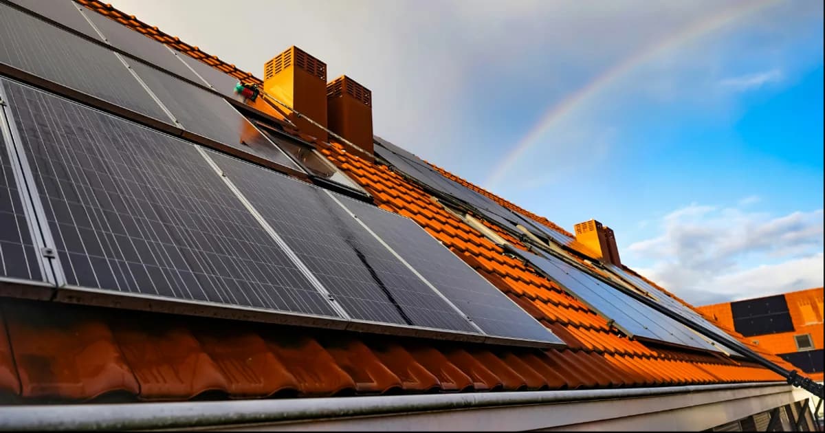 Photovoltaik-Anlage auf einem Hausdach